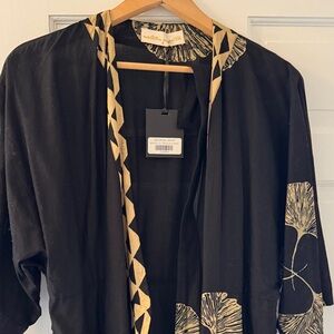 Natalie Martin Black and Gold Kimono